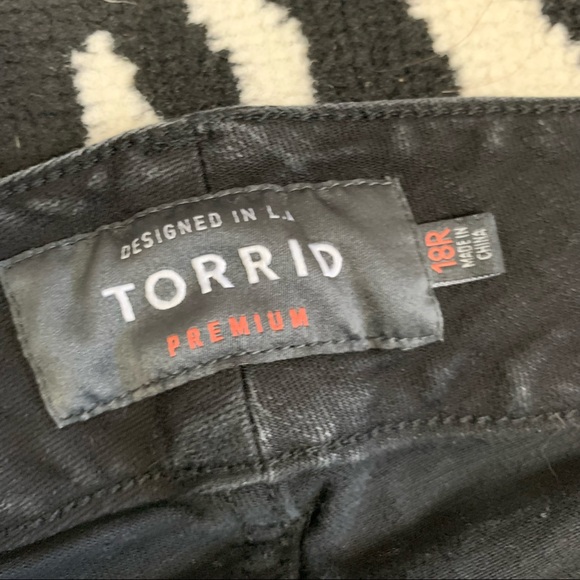 Torrid Premium Distressed Washed Black Skinny Jeggings Size 18 - Picture 8 of 10